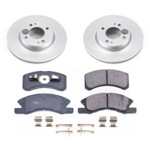 Mitsubishi Mirage Brake Kit - Front - PowerStop - Geomet Coated Rotors + Z17 Ceramic Pads - `17-`20