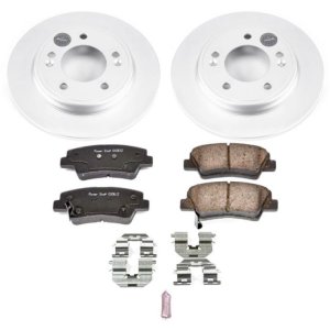 Hyundai Elantra Brake Kit - Rear - PowerStop - Z17 Evolution Geomet Coated Rotors + Low-Dust Ceramic Pads - `17-`19