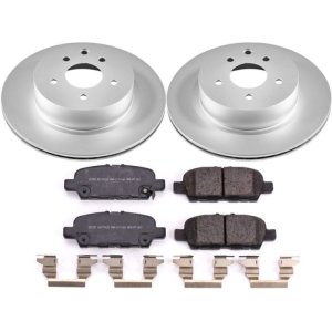INFINITI QX50 Brake Kit - Rear - PowerStop - Genuine Geomet Coated Rotors + Z17 Low-Dust Ceramic Pads - `14-`17