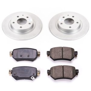 Mazda 6 Brake Kit - Rear - PowerStop - Geomet Coated Rotors + Z17 Low-Dust Ceramic Pads - `16-`18