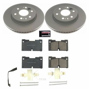 Chevrolet Silverado 1500 Brake Kit - Front - PowerStop - Z17 Evolution Geomet Coated Rotor + Low-Dust Ceramic Pads - 2019
