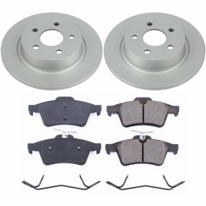 Ford Transit Connect Brake Kit - Rear - PowerStop - Z17 Evolution Geomet Coated Rotors + Ceramic Pads - `18-`19
