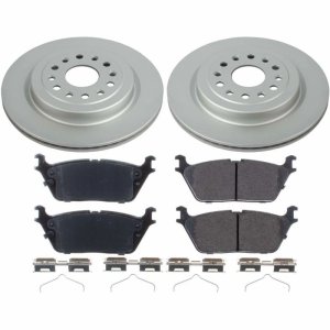Ram 1500 Brake Kit - Rear - PowerStop - Z17 Evolution Geomet Coated Rotors + Low-Dust Ceramic Pads - 2019