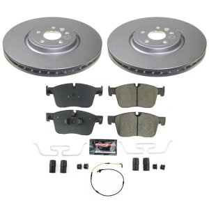 Land Rover Range Rover Velar Brake Pads + Rotors - Front - PowerStop - Z23 Evolution Geomet Coated Rotors + Carbon-Fiber Ceramic Pads - 2020