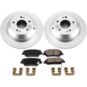 Hyundai Santa Fe XL Brake Kit - Rear - PowerStop - Genuine Geomet Fully Coated Rotors + Z17 Low-Dust Ceramic Pads - 2019