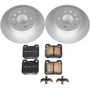Saab 9-3 Brake Kit - Rear - PowerStop - Geomet Coated Rotors + Carbon-Fiber Ceramic Pads - `99-`03
