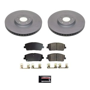 Hyundai Palisade Brake Kit - Front - PowerStop - Geomet Coated Rotors + Z17 Low-Dust Ceramic Pads - `20-`22 Hyundai Palisade Brake Kit - Front - PowerStop - Geomet Coated Rotors + Z17 Low-Dust Ceramic Pads - `20-`22
