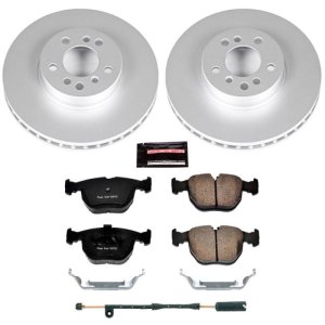 BMW X5 Brake Kit - Front - PowerStop - Geomet Coated Rotors + Carbon-Fiber Ceramic Pads - `00-`06