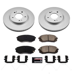 Hyundai Kona Brake Kit - Front - PowerStop - Geomet Coated Rotors + Z17 Ceramic Pads - 2022+