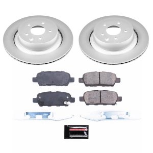 Infiniti Q60 Brake Kit - Rear - PowerStop - Z17 Evolution Coated Rotors + Low-Dust Ceramic Pads - `14-`15
