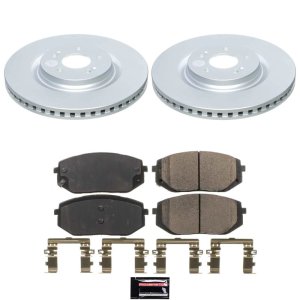 Hyundai Sonata Brake Kit - Front - PowerStop - Z17 Evolution Coated Rotors + Low-Dust Ceramic Pads - `21-`23