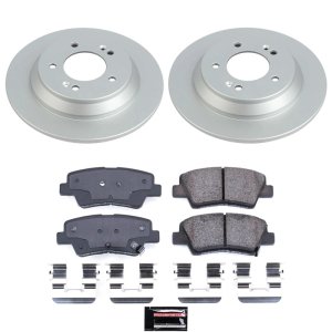 Hyundai Kona Brake Kit - Rear - PowerStop - Z17 Geomet Coated Rotors + Low-Dust Ceramic Pads - `22-`23