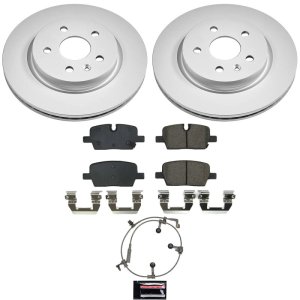Cadillac CT5 Brake Kit - Rear - PowerStop - Genuine Geomet Coated Rotors + Z17 Low-Dust Ceramic Pads - `20-`21