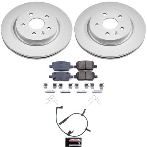 Cadillac CT6 Brake Kit - Rear - PowerStop - Genuine Geomet Fully Coated Rotors + Z17 Low-Dust Ceramic Pads - 2020