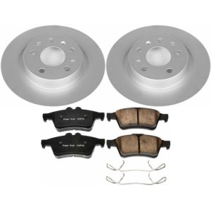 Saab 9-3 Brake Kit - Rear - PowerStop - Z23 Evolution Sport Coated Rotors + Carbon-Fiber Ceramic Pads - `03-`11