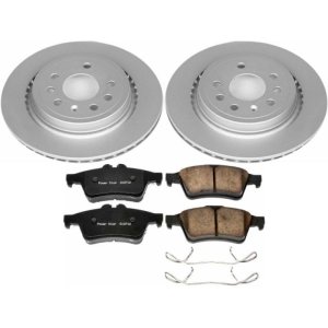 Saab 9-3 Brake Kit - Rear - PowerStop - Z23 Evolution Sport Coated Rotors + Carbon-Fiber Ceramic Pads - `03-`11