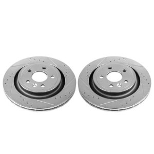 Volvo S60 Brake Rotors (2) - Rear - PowerStop - Evolution Drilled & Slotted - `11-`18