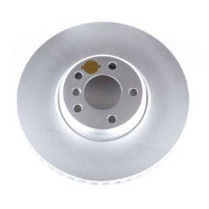 BMW 6 Series Brake Rotor (1) - Front Left - PowerStop - Evolution High Carbon Geomet Coated - Silver - `12-`18
