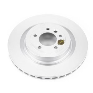 Land Rover Range Rover Sport Brake Rotor (1) - Rear - PowerStop - Evolution Coated (High Carbon, GEOMET 360) - Silver - `14-`20 Land Rover Range Rover Sport Brake Rotor (1) - Rear - PowerStop - Evolution Coated (High Carbon, GEOMET 360) - Silver - `14-`20
