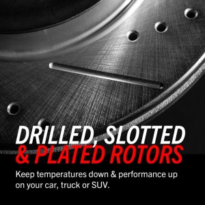 Volkswagen ID.4 Brake Rotors (2) - Front - PowerStop - Drilled & Slotted, Zinc Plated - Silver - `21-`22