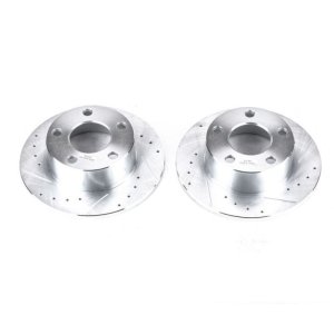 Audi A6 Brake Rotors (2) - Rear - PowerStop - Evolution Drilled & Slotted - `95-`04