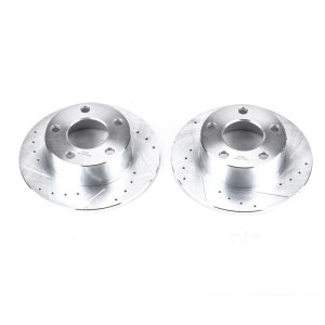Audi A6 Brake Rotors (2) - Rear - PowerStop - Evolution Drilled & Slotted - `95-`04