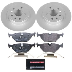 Saab 9-5 Brake Kit - Rear - PowerStop - Euro-Stop Rotors + ECE-R90 Pads - `99-`10