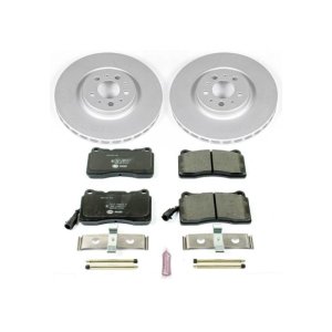 Volvo S60 Brake Kit - Front - PowerStop - Genuine Geomet Fully Coated Rotors + ECE-R90 Certified Pads - `04-`07