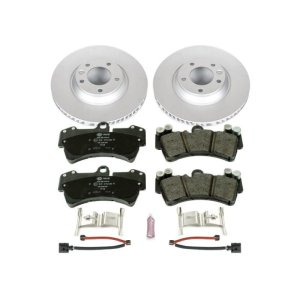 Audi Q7 Brake Kit - Front - PowerStop - Genuine Geomet Coated Rotors + ECE-R90 Certified Pads - `07-`15