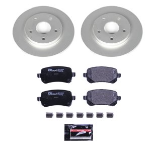 Chrysler Town & Country Brake Kit - Rear - PowerStop - Genuine Geomet Coated Rotors + ECE-R90 Certified Pads - `08-`12