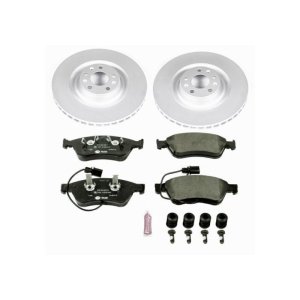 Audi A6 Quattro Brake Kit - Front - PowerStop - Genuine Geomet Coated Rotors + ECE-R90 Brake Pads - `09-`11