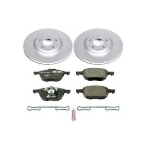 Ford C-Max Brake Kit - Front - PowerStop - Genuine Geomet Coated Rotors + ECE-R90 Brake Pads - `13-`17