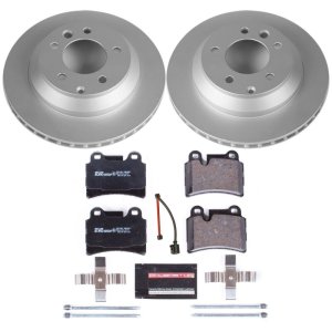 Volkswagen Touareg Brake Kit - Rear - PowerStop - Euro-Stop with Genuine Geomet Coated Rotors and ECE-R90 Certified Pads - 2006