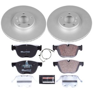 BMW X6 Brake Kit - Front - PowerStop - GEOMET Coated Rotors + ECE-R90 Certified Brake Pads - `08-`10