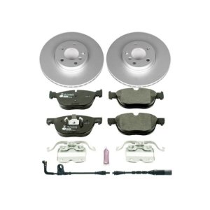 BMW X5 Brake Kit - Front - PowerStop - Genuine Geomet Coated Rotors + ECE-R90 Certified Pads + Hardware - `07-`10