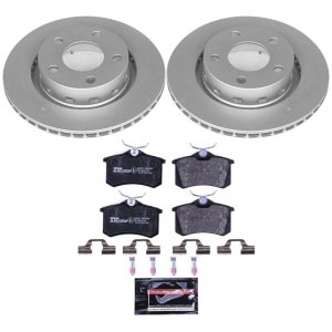 Audi A6 Quattro Brake Kit - Rear - PowerStop - Euro-Stop Rotors + ECE-R90 Pads - `00-`04