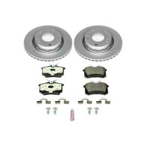Audi A6 Quattro Brake Kit - Rear - PowerStop - Euro-Stop Rotors + ECE-R90 Pads - `00-`04