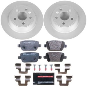 Volvo S80 Brake Kit - Rear - PowerStop - Euro-Stop, Genuine Geomet Rotors, ECE-R90 Pads - `07-`11