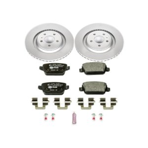 Volvo S80 Brake Kit - Rear - PowerStop - Euro-Stop, Genuine Geomet Rotors, ECE-R90 Pads - `07-`11
