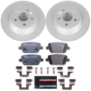 Volvo S80 Brake Kit - Rear - PowerStop - Euro-Stop, Genuine Geomet Rotors, ECE-R90 Pads - `07-`11