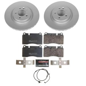 Land Rover Range Rover Sport Brake Pads + Rotors - Front - PowerStop - Euro-Stop: GEOMET 360 Coated Rotors + ECE-R90 Pads - `06-`09 Land Rover Range Rover Sport Brake Pads + Rotors - Front - PowerStop - Euro-Stop: GEOMET 360 Coated Rotors + ECE-R90 Pads - `06-`09