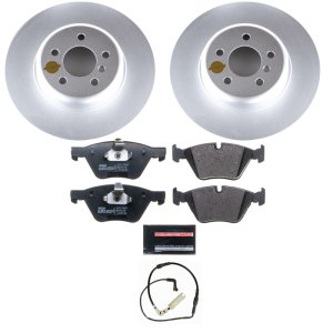 BMW 740i Brake Kit - Rear - PowerStop - Genuine Geomet Coated Rotors, ECE-R90 Certified Pads - `11-`15