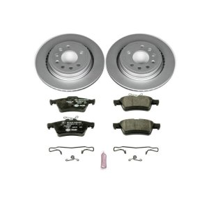 Saab 9-3 Brake Kit - Rear - PowerStop - Genuine Geomet Coated Rotors + ECE-R90 Brake Pads - `08-`11