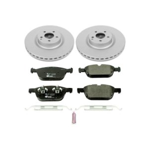 Volvo XC60 Brake Kit - Front - PowerStop - Genuine Geomet Coated Rotors + ECE-R90 Certified Pads - `10-`15