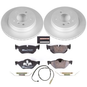 BMW 3 Series Brake Kit - Rear - PowerStop - Genuine Geomet Coated Rotors + ECE-R90 Certified Pads w/ Hardware - `11-`13 BMW 3 Series Brake Kit - Rear - PowerStop - Genuine Geomet Coated Rotors + ECE-R90 Certified Pads w/ Hardware - `11-`13