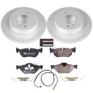BMW 3 Series Brake Kit - Rear - PowerStop - Genuine Geomet Coated Rotors + ECE-R90 Certified Pads w/ Hardware - `11-`13 BMW 3 Series Brake Kit - Rear - PowerStop - Genuine Geomet Coated Rotors + ECE-R90 Certified Pads w/ Hardware - `11-`13