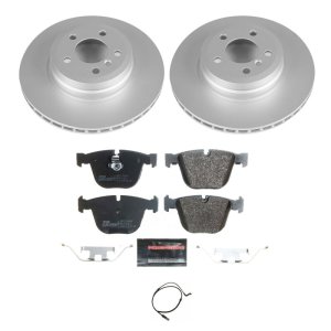 BMW X5 Brake Kit - Rear - PowerStop - Genuine Geomet Coated Rotors + ECE-R90 Certified Pads - `07-`10