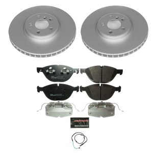 BMW X5 Brake Kit - Front - PowerStop - Euro-Stop Genuine Geomet Coated Rotors + ECE-R90 Certified Pads - `11-`18