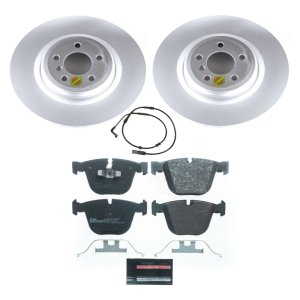 BMW 7 Series Brake Kit - Rear - PowerStop - Genuine Geomet Coated Rotors, ECE-R90 Certified Pads with Hardware - `09-`10