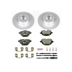 BMW X3 Brake Kit - Rear - PowerStop - Genuine Geomet Coated Rotors + ECE-R90 Certified Pads - `11-`17